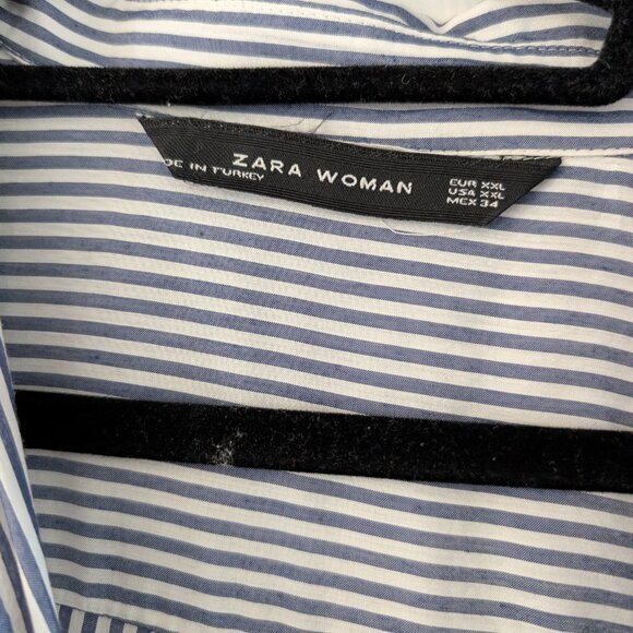 Blouse lignée bleue et blanche - Stripped blouse blue and white - Picture 2 of 2